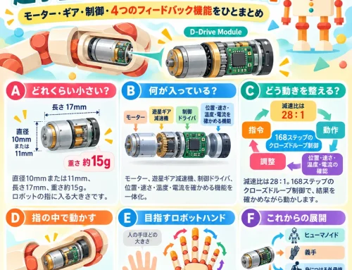 ロボットの指に入る！超小型「D-Drive Module」