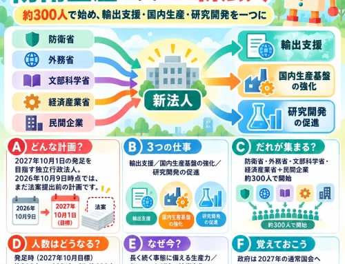 2027年10月発足を目指す 防衛生産を支える新法人
