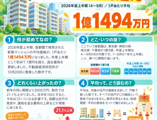 首都圏の新築マンション 平均価格が1億円超え